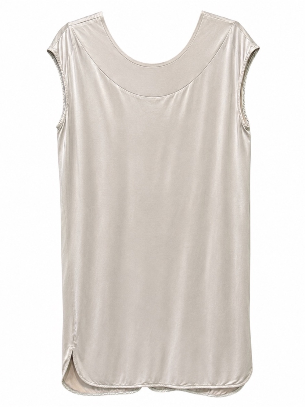 MM6 Maison Martin Margiela Sleeveless Mini Shift Dress – Light Taupe – Size L - Picture 2 of 9